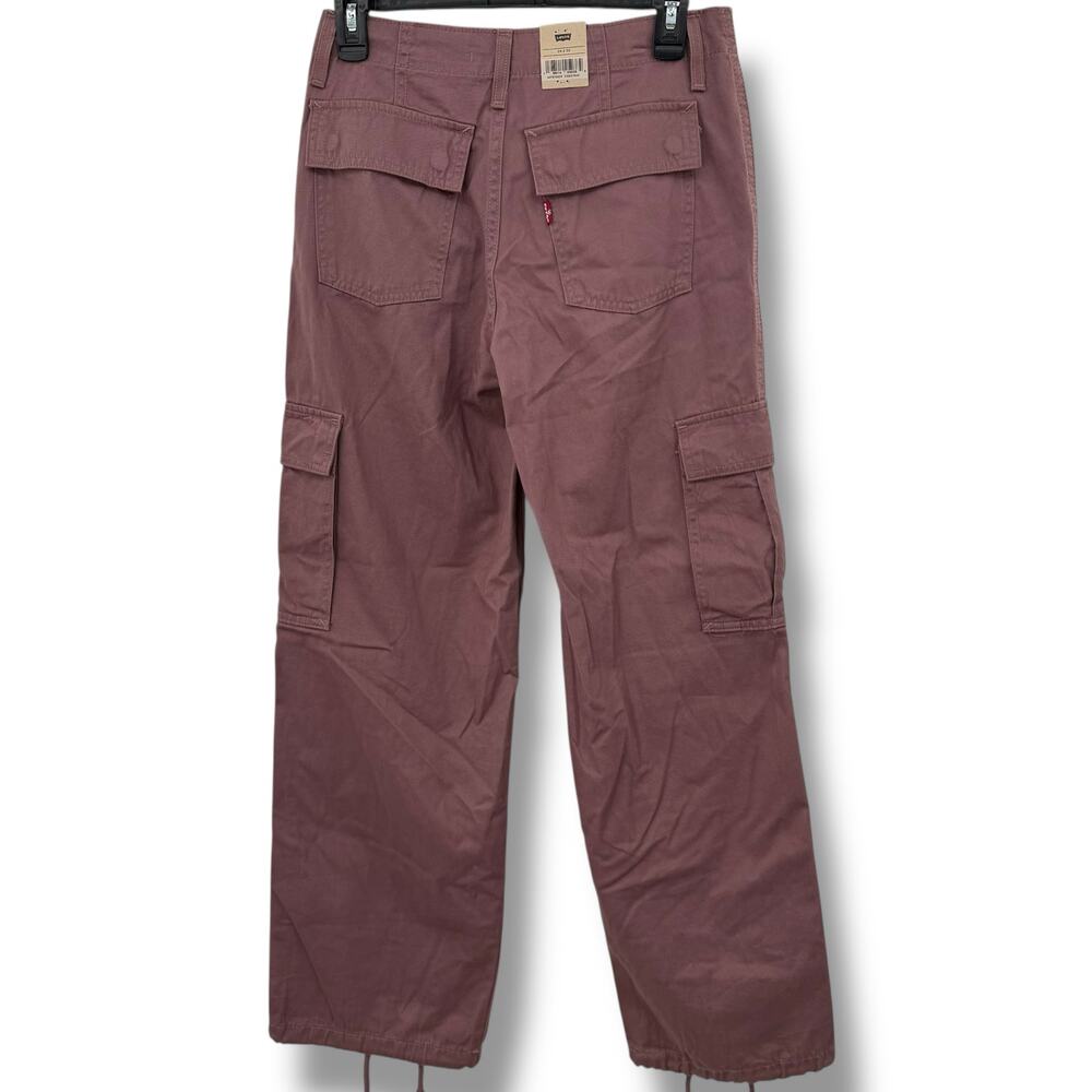 NEW Levi's '94 Baggy Cargo Pants Size 24 Mauve Purple Mid Rise 90s 24x30 Skater - Picture 4 of 9